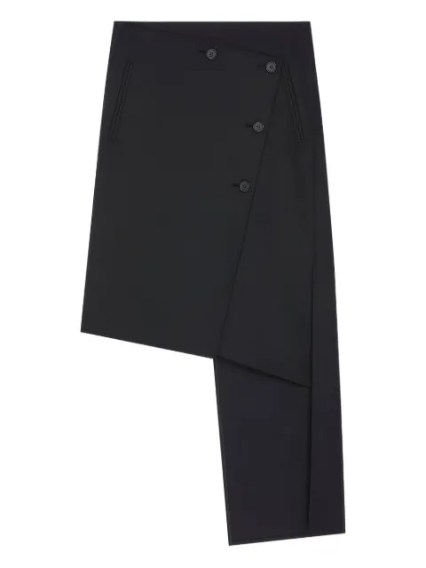 Courrèges oblique panelled midi skirt Black 425CJU317PL0170