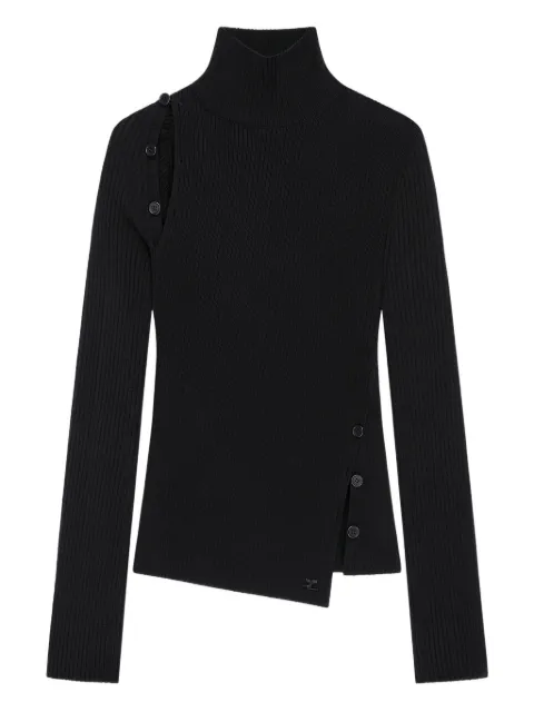 Courrèges Oblique buttoned sweater Black 425MPU258FI0001