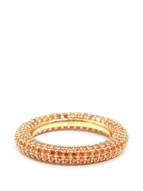 Izabel Display crystal-embellished pavé-set ring Gold RCC