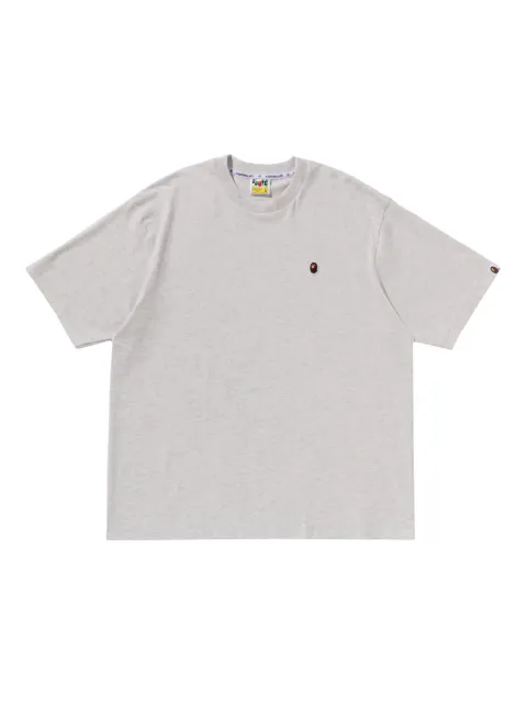 A BATHING APE® Ape Head logo-embroidered T-shirt Grey 001TEL801301M