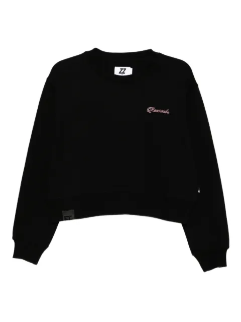izzue embroidered-slogan sweatshirt Black IZXSWW00449X