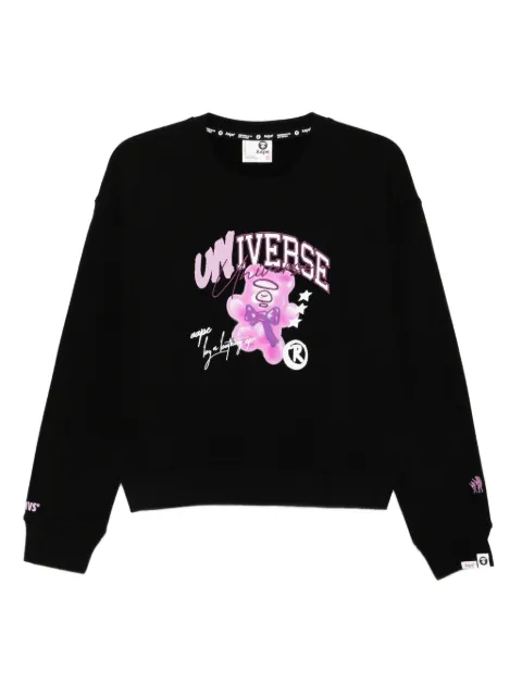 A BATHING APE® graphic-print sweatshirt Black ASWD322XXP
