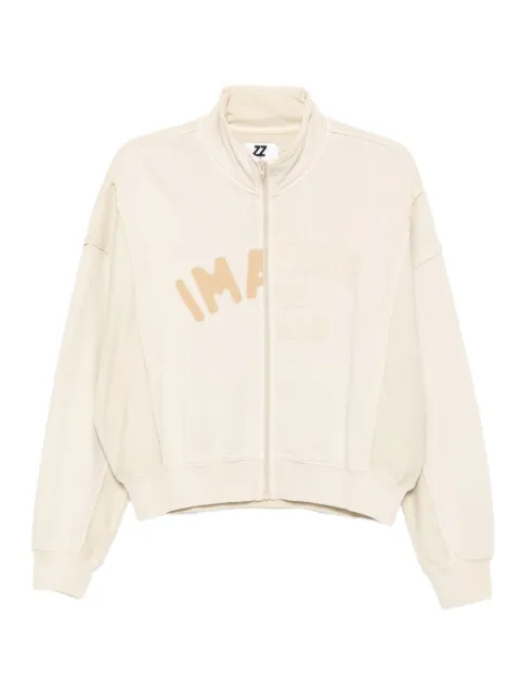izzue panelled cotton sweatshirt Neutrals IZXSWW00459X