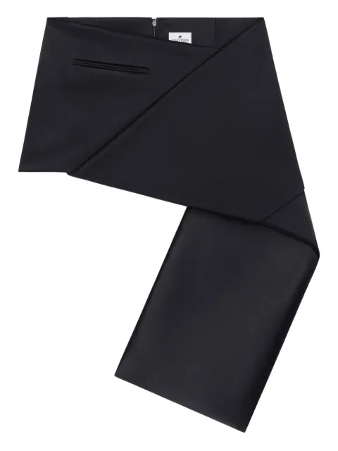 Courrèges folded panelled mini skirt Black 425CJU313TA0007