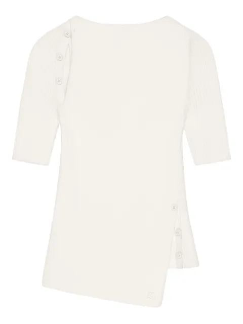 Courrèges cut-out ribbed-knit top White 425MTO467FI