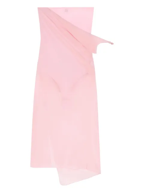 Courrèges draped jersey bustier dress Pink 425JRO708JS0232