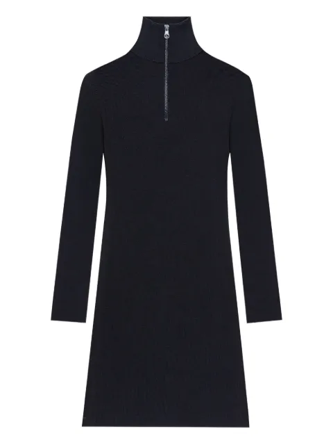 Courrèges mock-neck zip-front mini dress Blue 325MRO691FI0071