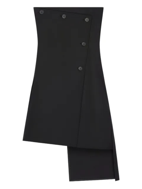 Courrèges strapless button-fastening mini dress Black 425CRO736PL0170
