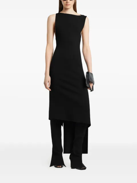 Courrèges asymmetric sleeveless dress Black 425MRO742FI0001