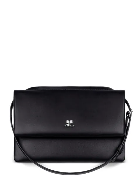 Courrèges cuff leather shoulder bag Black 425GSA201CR0027