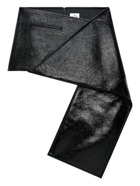 Courrèges asymmetric mini skirt Black 425CJU319VY0014