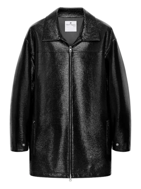 Courrèges oversized vinyl jacket Black 425CBL322VY0014