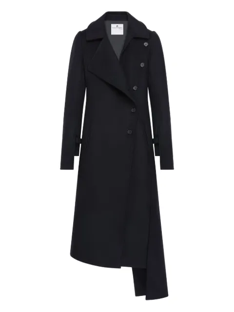 Courrèges oblique asymmetric coat Black 425CMA250WO0118
