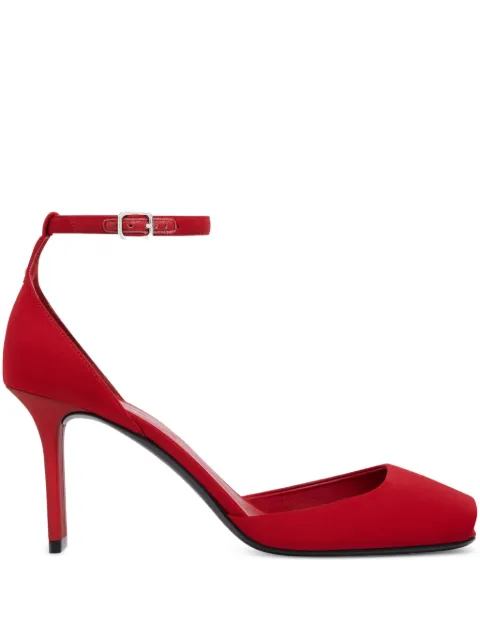 Courrèges peep-toe ankle-strap pumps Red 425SPP045PL0025