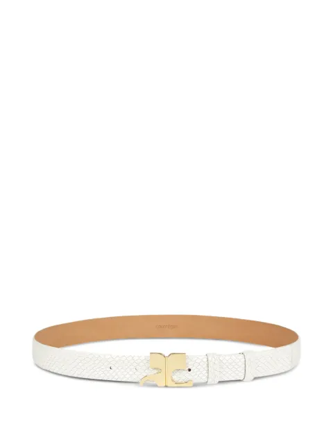 Courrèges Viper leather belt White 325ACE020CV0045
