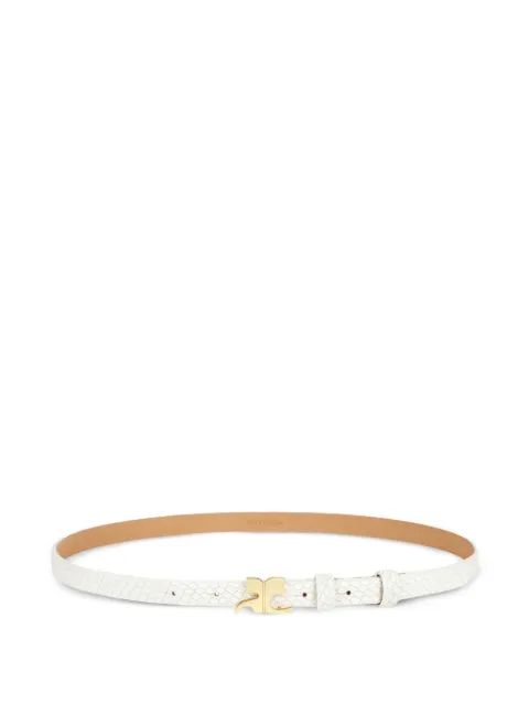Courrèges Viper leather belt White 325ACE021CV0045