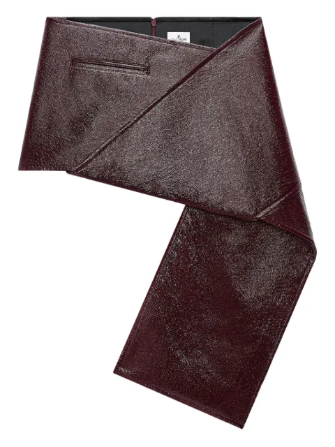 Courrèges panelled asymmetric mini skirt Red 425CJU319VY0014