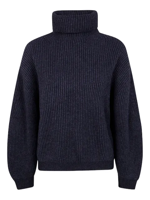 Semicouture Casta roll-neck ribbed sweater Grey S5WE57
