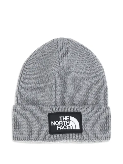 The North Face logo-patch beanie hat Grey NF0A8CHEDYY1
