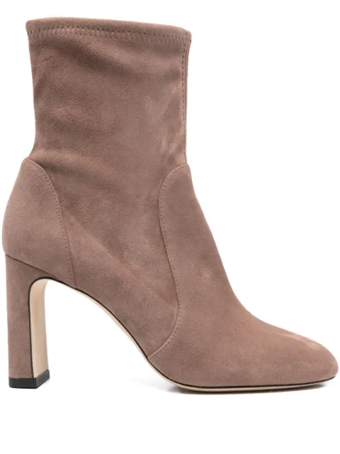 Stuart Weitzman 90mm block-heel ankle boots Neutrals SL543