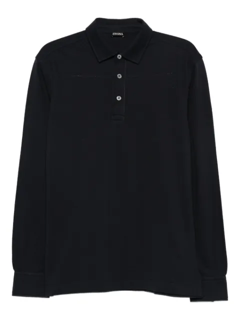 Zegna long-sleeve polo shirt Blue UG392A2G713