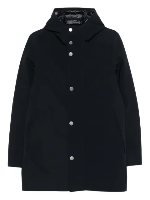 RRD hooded button coat Blue W25011