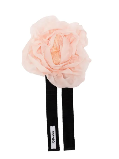 Parlor silk-flower choker necklace Pink 2025PA23