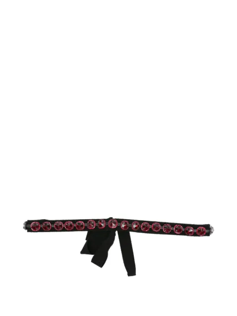 Parlor crystal-embellishment belt Black 2025PA18
