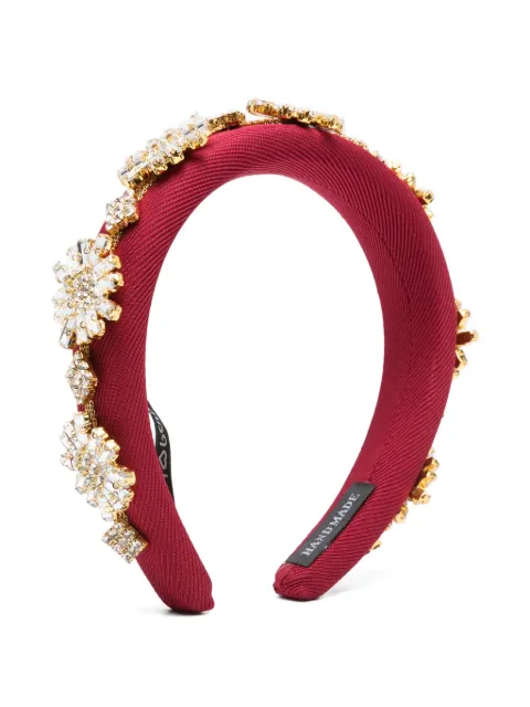 Parlor crystal-embellished padded headband Red 2025PA17