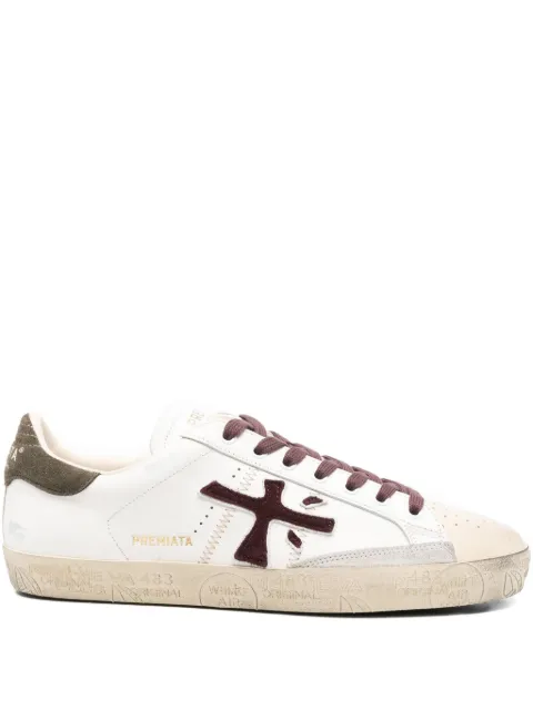 Premiata logo-detail leather low-top sneakers White 7628