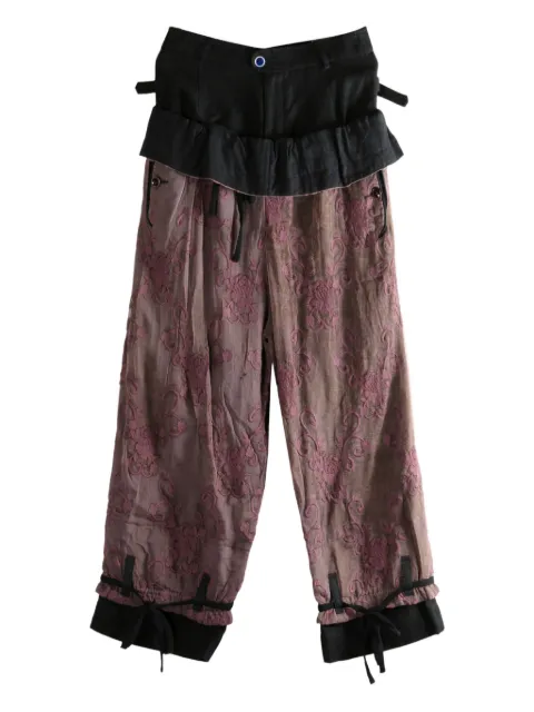 COMMUNS floral trousers Black CSSS25P142B