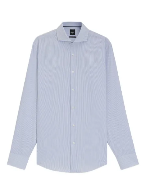 BOSS striped long-sleeved shirt Blue 50545826