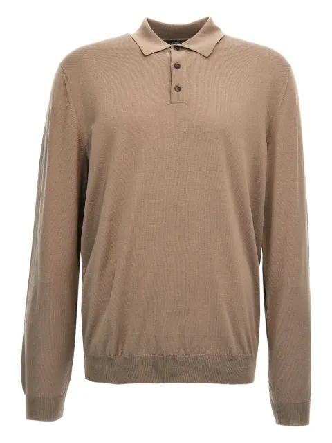 Zanone long-cuffed polo shirt Brown 810232Z0290N1412