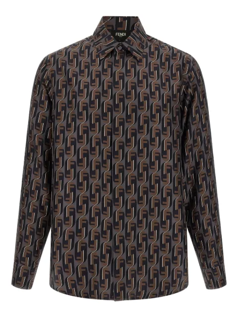 FENDI Fendinity-print shirt Brown FS1319AVDB