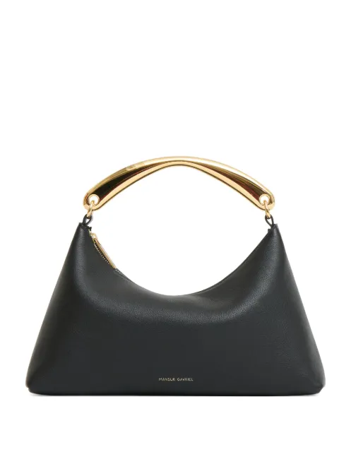 Mansur Gavriel metal-handle leather shoulder bag Black WF25H186WSBLACK