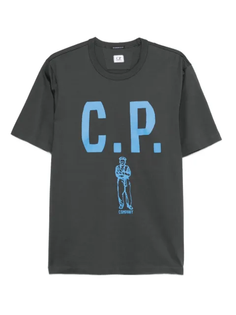 C.P. Company logo-print T-shirt Grey 19CMTS112A110301W978