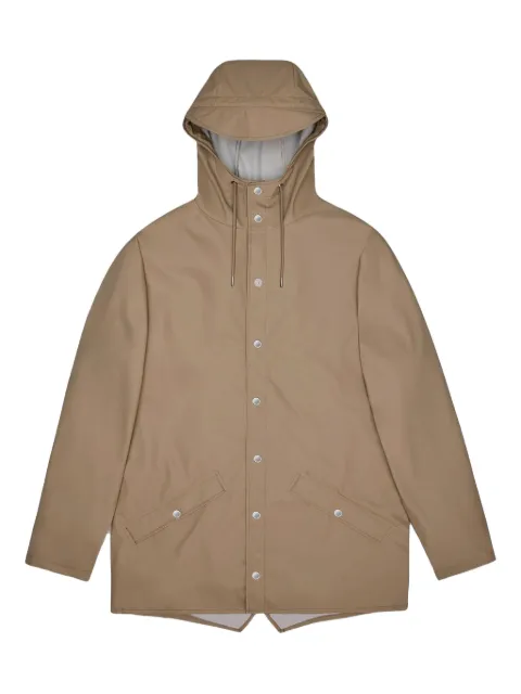 Rains drawstring hooded coat Neutrals 12010133