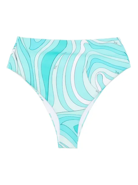 PUCCI Marmo print high-waisted bikini bottom Blue 5UMX455U775