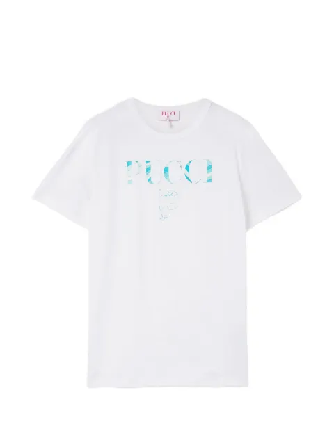 PUCCI cotton T-shirt with Pucci logo White 5UTP755U983