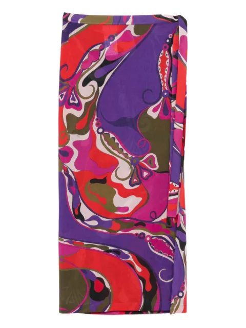 PUCCI orchidee-print pareo skirt Purple 5URW015U734