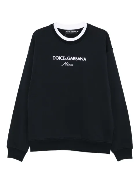 Dolce & Gabbana embroidered-logo sweatshirt Blue G9BQBZHU7O6