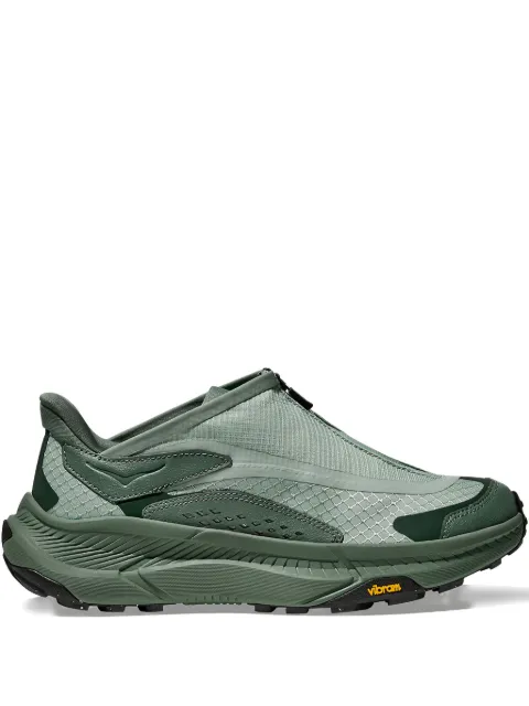 HOKA Transport zip-front mesh sneakers Green 1162850