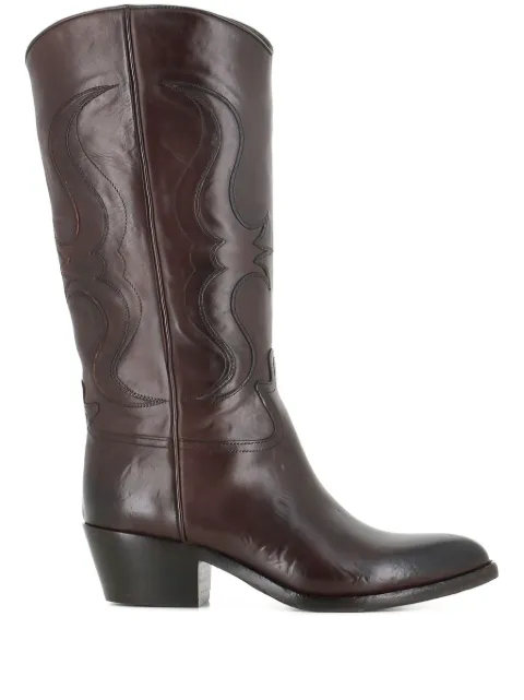 Sartore SR4208 leather-stitched boots Brown SR420801