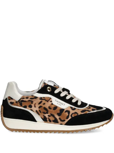 TWINSET leopard-print sneakers Brown 252TCP028
