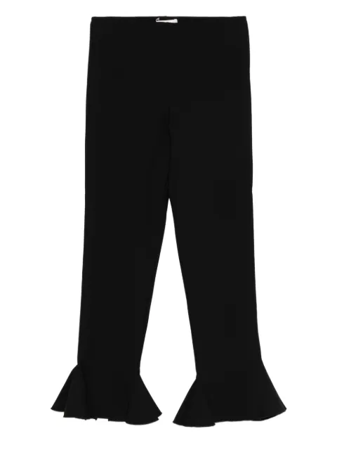 Nensi Dojaka ruffled-hem leggings Black NDTRS0711000100