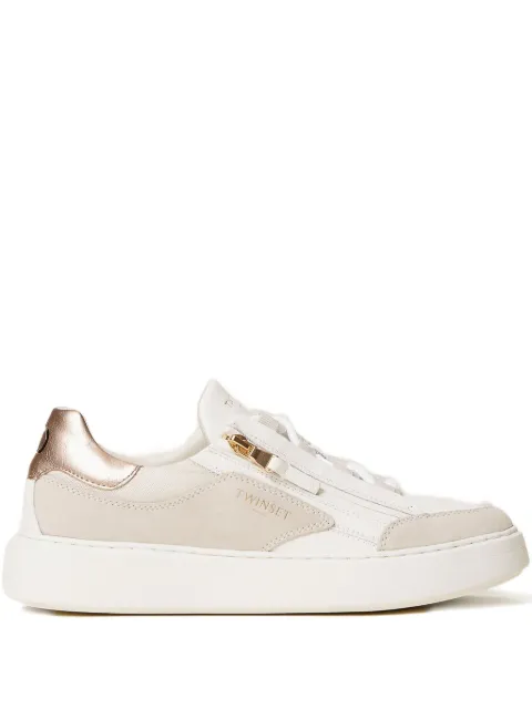 TWINSET zip-detail sneakers White 252TGT018