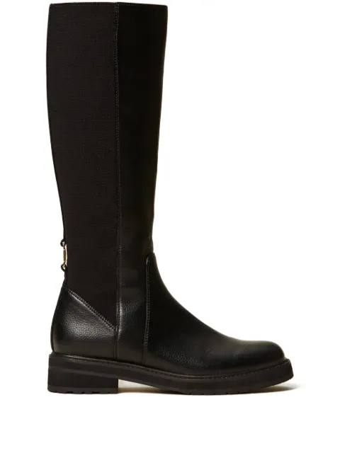 TWINSET elastic-back high boots Black 252TGT120