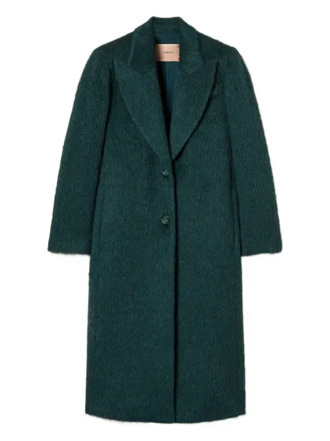 TWINSET single-breasted wool coat Green 252TT2220