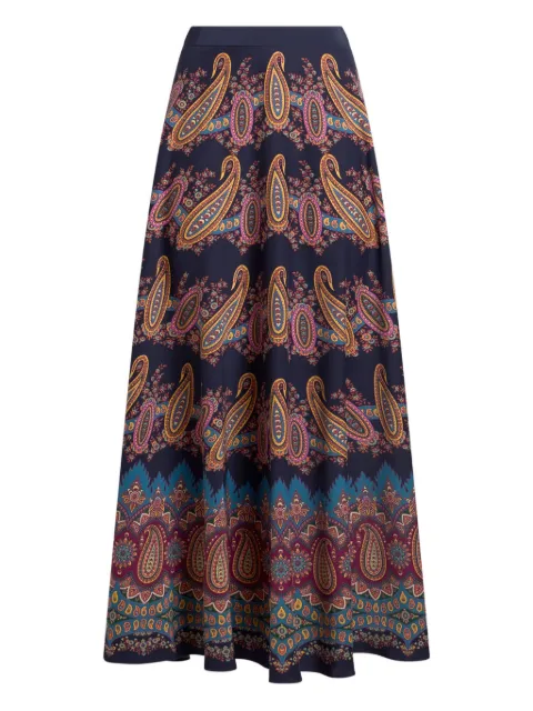 ETRO paisley-print maxi skirt Blue WRFA0037AKB34