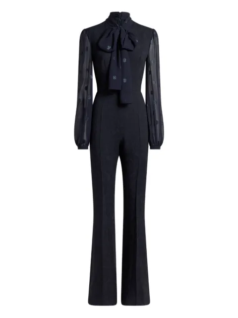 ETRO cady jacquard jumpsuit Blue WRHC002299TJD89